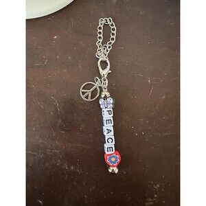 Handmade Coffee Travel Mug Charms Drink ID Tags Cup Accessories Gift Peace Sign